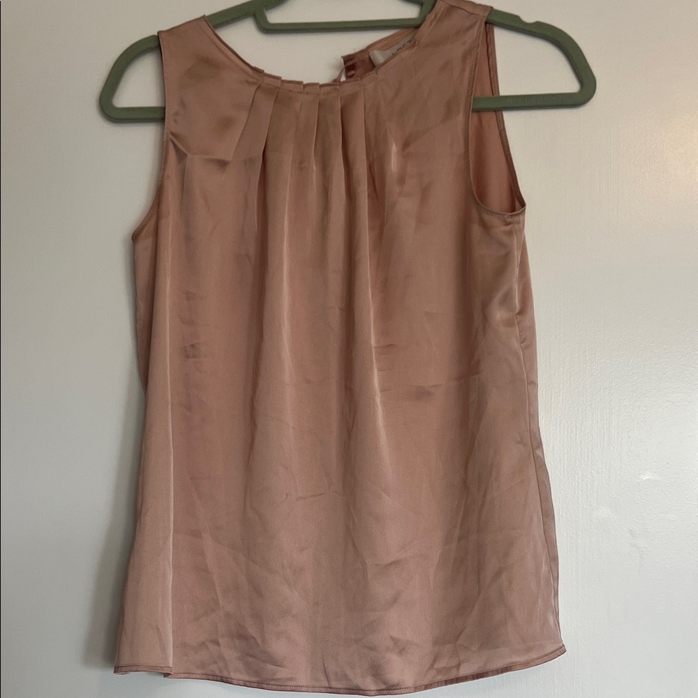 LOFT Sleeveless Blouse in Dusty Pink